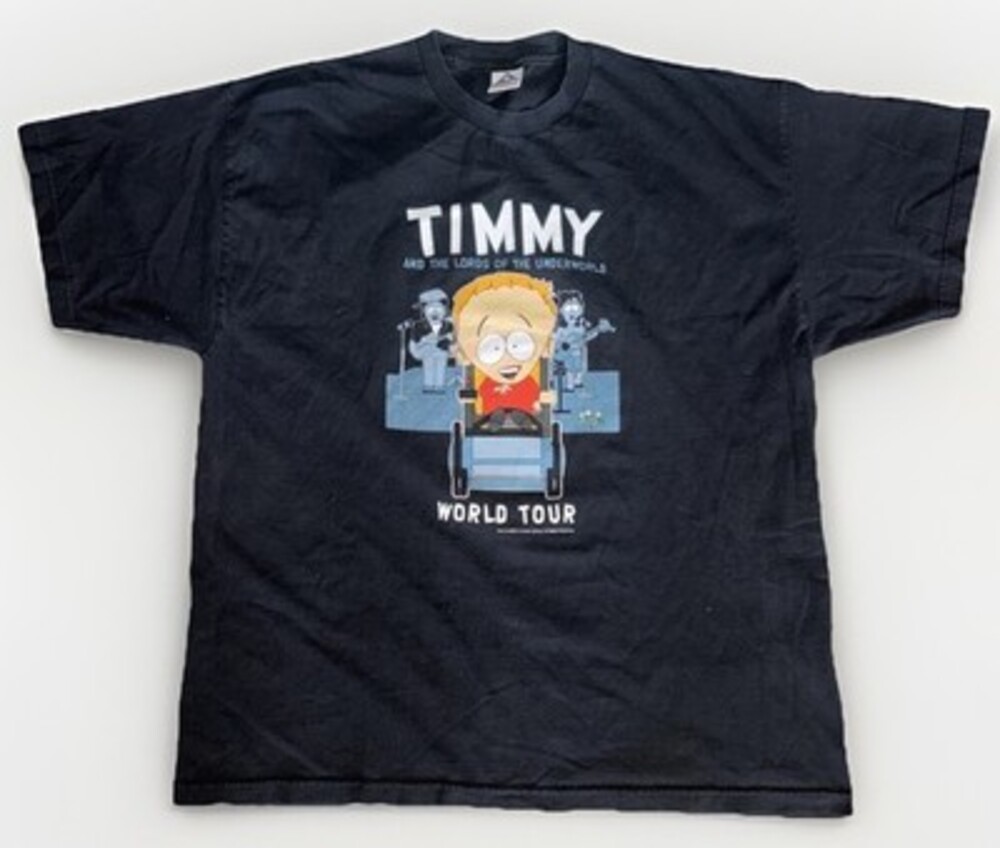 vintage Y2K SOUTH PARK TIMMY LORDS OF THE UNDERWORLD WORLD TOUR BLACK T 2XL
